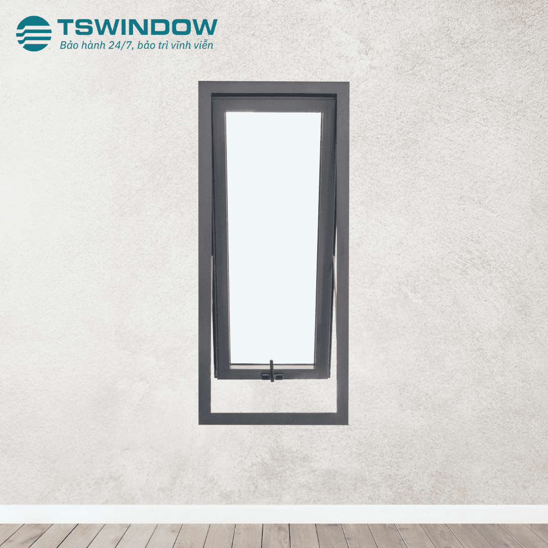 cửa sổ nhôm kính hất 1 cánh